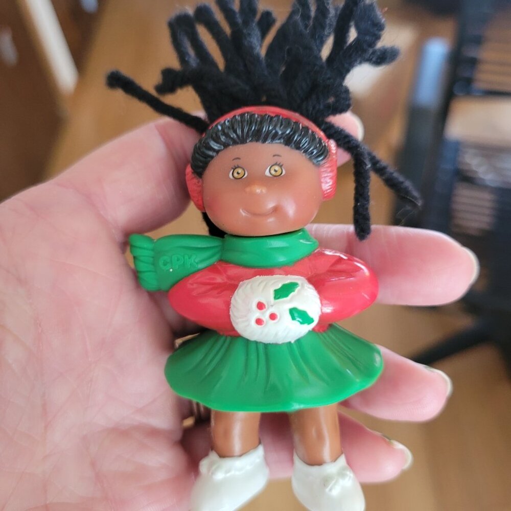 Vtg Cabbage Patch Kids 1992 Girl Figure Christmas Skater CPK PVC Stocking Stuffe